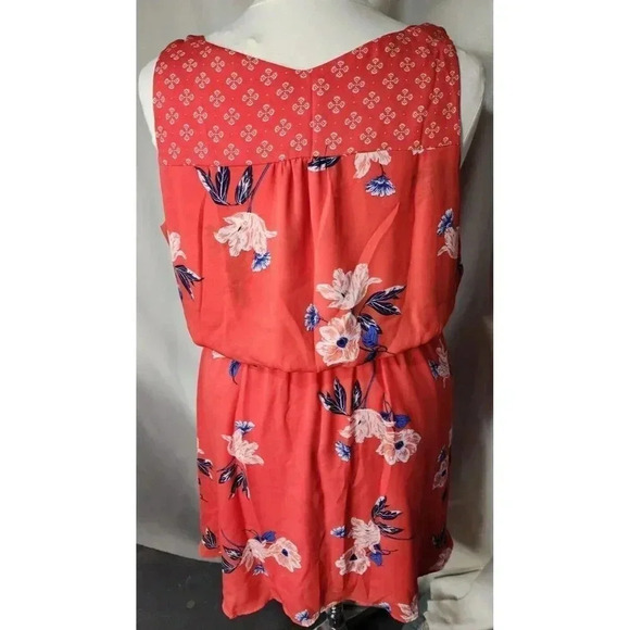 MAURICE’S V-NECK DRESS MULTI-COLOR ELASTIC WASTE SIZE 2 - Picture 3 of 6